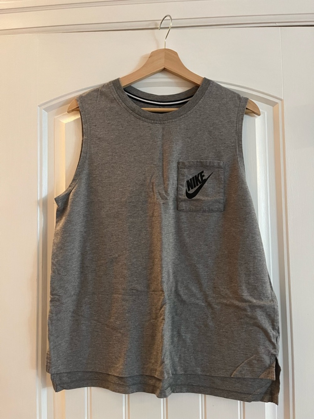 Nike Grey Crewneck T-Shirt with White Logo